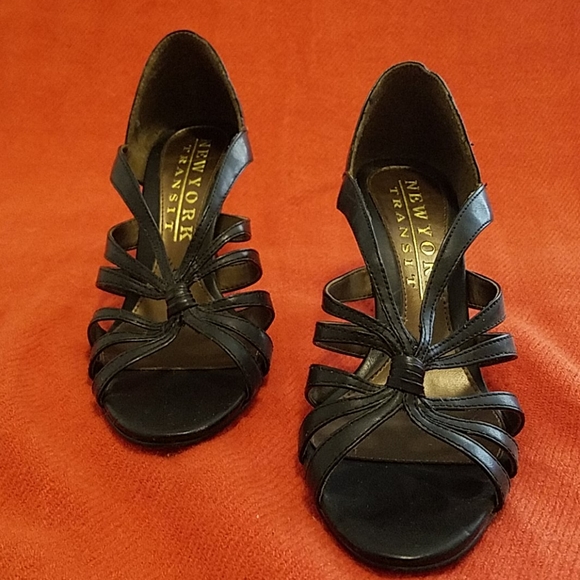 New York Transit Sexy Black Heels size 8.5 - Picture 2 of 5